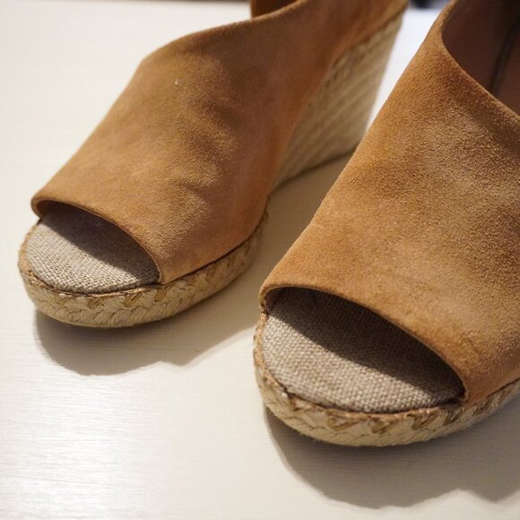 Vince Sonora Tan Suede Esparille Slip on Wedge - Picture 8 of 9